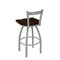 Holland Bar Stool Co 30" Low Back Swivel Bar Stool, Nickel Finish, Dark Cherry Maple Seat 82130ANDCMpl - alternate 2